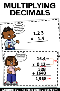 multiplying with decimals all-about booklet